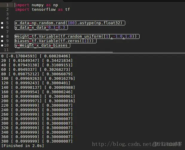 使用tensorflow的一个小案例_tensorflow